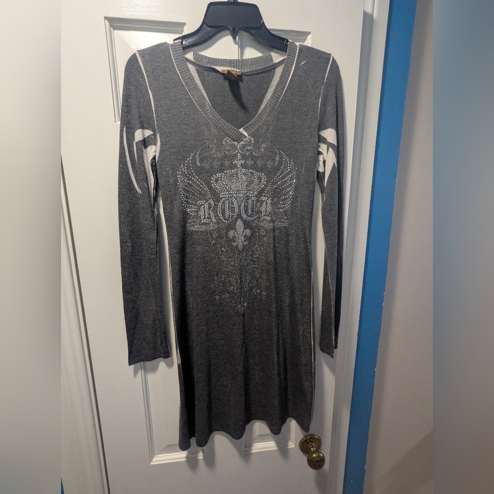 Copper Key Charcoal Long Sleeve Dress🖤 Size L